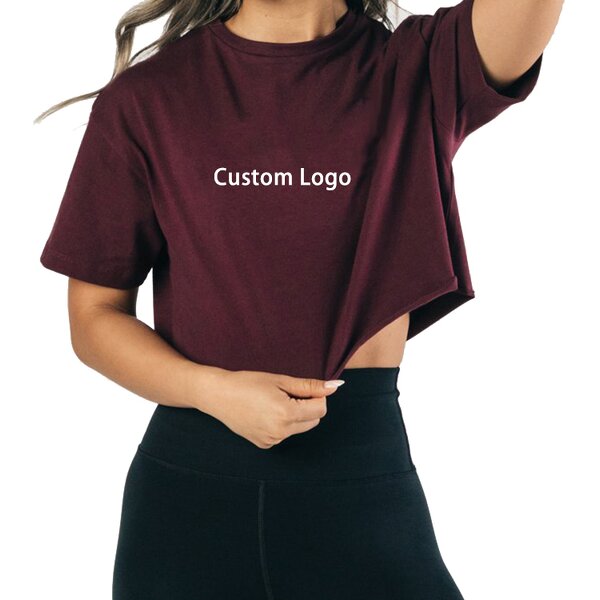 Women's Crop Top Manufacturer - Oem Custom Logo Quick Dry Loose Breathable Gym Yoga Sport Sexy Tee