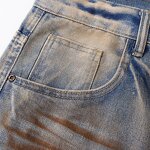 Men's Wide Leg Jeans Manufacturer - New American Retro Style Mid Waist Dark Washed Spring Y2K Pants