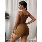 Women's Tracksuit Manufacturer - Casual Tank Top 2 Pieces Plain Sleeveless Ribbed Running Casual Set