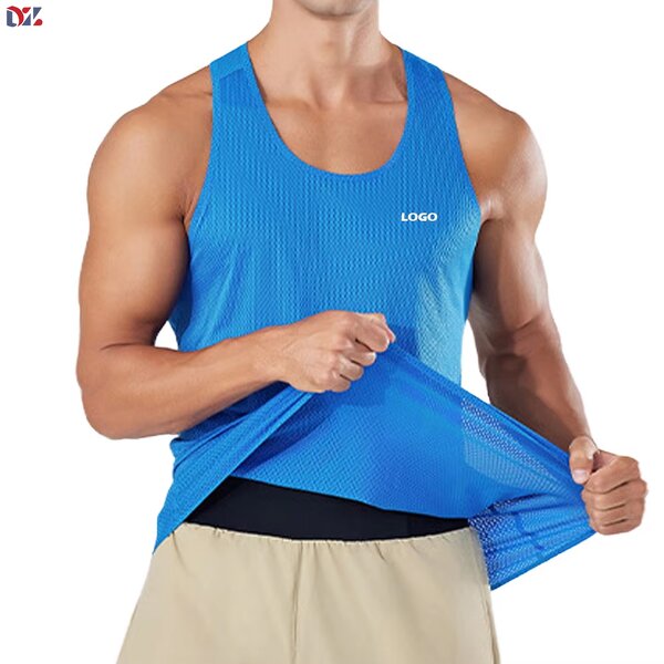 Men's Sports Tank Top Manufacturer - Breathable Knitted Fitness High Quality Low Price Workout Vest