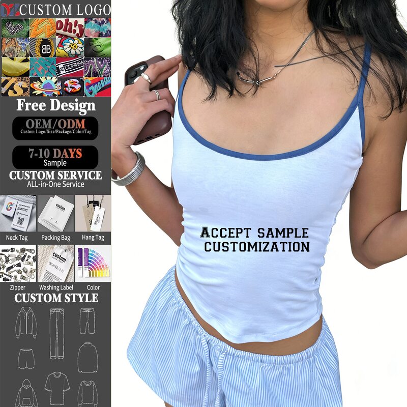 Women's Tank Top Manufacturer - Custom Printed Color Blocking Stretchy Breathable Embroidery Slim Fit Top