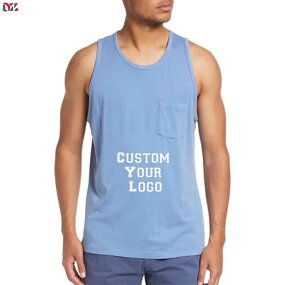 Men's Gym Tank Top Manufacturer - 100% Cotton Sleeveless Breathable Knitted Casual Sports Tee