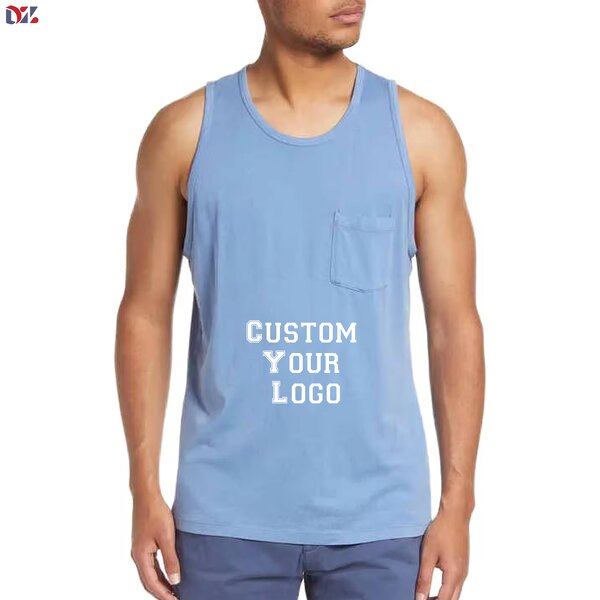Men's Gym Tank Top Manufacturer - 100% Cotton Sleeveless Breathable Knitted Casual Sports Tee