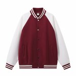 Men's Baseball Jacket Manufacturer - Autumn Winter American Style Casual Trendy Loose Color Block Jacket