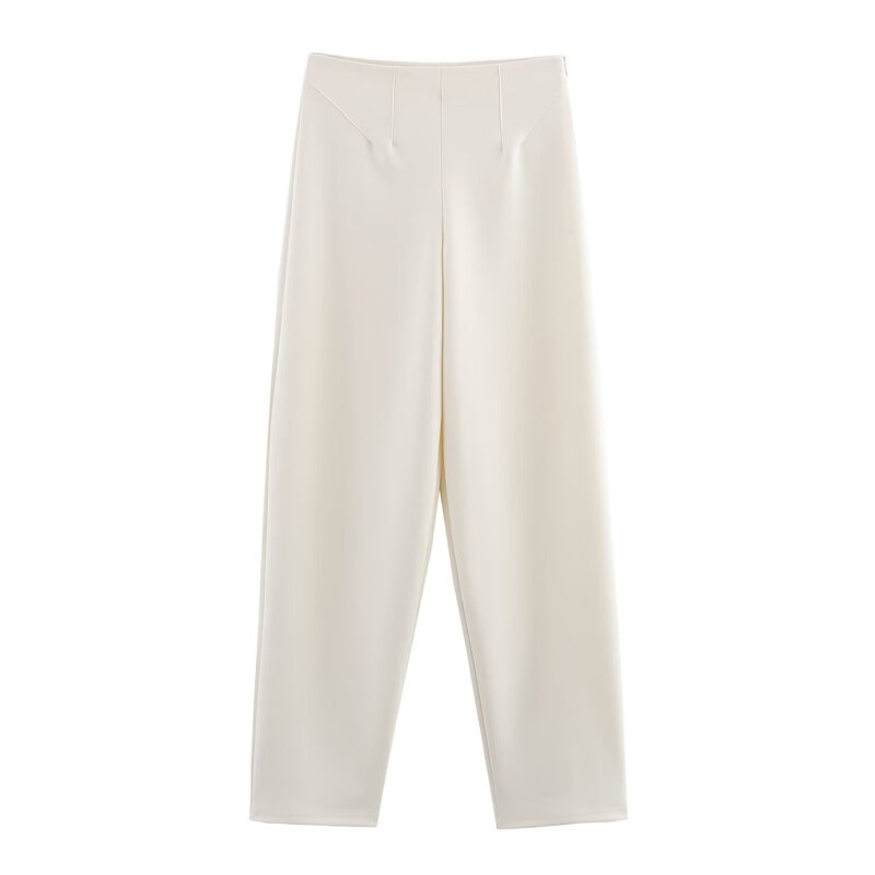 Women's Trousers Manufacturer - Spring New Chic Double-faced Cloth Pants Vintage High Waist Female Casual Pants