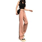 Women's Denim Pants Manufacturer - Mid Waist Breathable Stretch Regular Fit Wide Leg Jeans Trouser
