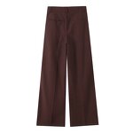 Women's Pleating Pants Manufacturer - Spring New Fashion Vintage High Waist Female Casual Trousers