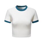 Women's Crop Top Manufacturer - Wholesale Casual Custom Logo Print Embroidery Spandex Blend T-Shirts