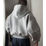 Unisex Hoodie Manufacturer - Custom Double Layer Acid Wash Solid Fleece Baggy Heavyweight Oversized Cropped Top
