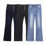 Women's Horn Jeans Manufacturer - New Chic Fashion Gas Tone Vintage High Waist Zipper Fly Female Denim Pants