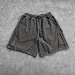 Men's Denim Shorts Manufacturer - OEM Custom French Terry Heavyweight Acid Wash Sun Faded Distressed Shorts