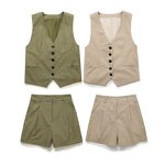 Women's Leisure Shorts Manufacturer - Spring New Fashion Neutral Wind Vintage High Waist Zipper Shorts