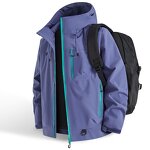 Men's Sport Jacket Manufacturer - 100% Polyester Colorful Mountaineering Zipper Pockets Print Logo Hooded Jacket