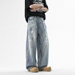 Women's Wide Leg Jeans Manufacturer - New High Waisted Slimming Straight-Leg Trendy Denim Trousers