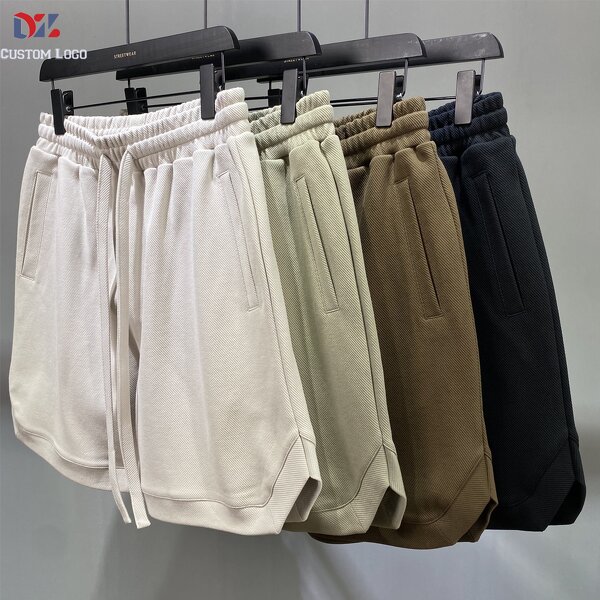 Men's Retro Shorts Manufacturer - OEM Custom Logo High Street Hip Hop Quarter Pocket Cotton Shorts