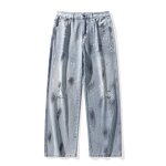 Men's Casual Jeans Manufacturer - Hot-Rolled Diamond Loose Straight Mid Waist Summer Washable Denim Pants