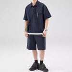 Men's Polo Shirt Manufacturer - Custom Logo Breathable Quick Dry Slim Fit Pocket Zipper Tee