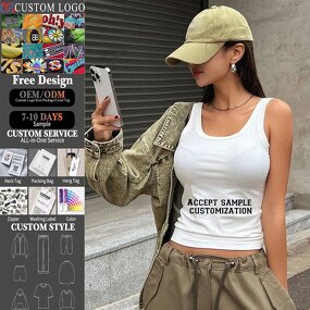 Women's Summer Tank Top Manufacturer - Custom Breathable Comfy Sleeveless Vest Casual Basic Top