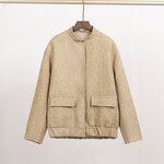 Women's Jumpsuit Manufacturer - New-Style Gold Thread Beaded Coat Sequins Stand-Up Collar Breathable Jumpsuit