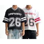 Men's Soccer Jersey Manufacturer - Custom Screen Print Mesh Cropped Boxy Football Streetwear Tee