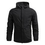 Men's Hooded Jacket Manufacturer - Custom Logo High Quality Autumn Windproof Zipper Vintage Jacket