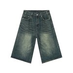 Men's Baggy Jeans Shorts Manufacturer - Hot Summer High Quality Custom Design Dark Denim Shorts