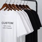 Men's T-Shirt Manufacturer - Custom Plain White Black Cotton Wholesale Blank Printing Tee