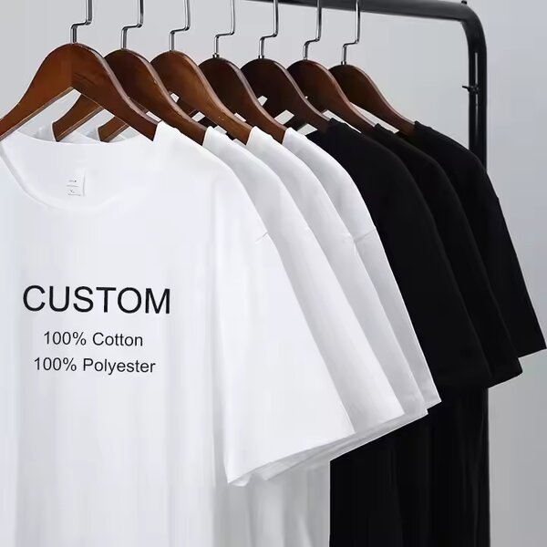 Men's T-Shirt Manufacturer - Custom Plain White Black Cotton Wholesale Blank Printing Tee