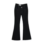 Women's Micro-flared Jeans Manufacturer - New Retro Low-rise Stretch Mopping Pants Washed Skinny Denim Pants