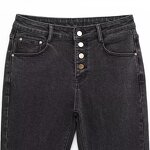 Women's Horn Jeans Manufacturer - New Chic Fashion Gas Tone Vintage High Waist Zipper Fly Female Denim Pants