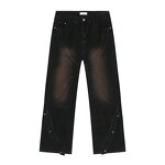 Men's Casual Jeans Manufacturer - Factory Customized High Street Vintage Dirty Dyed Patchwork Jeans