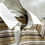 Men's Striped T-Shirt Manufacturer - OEM 280gsm 100% Cotton Classic Stripe Neck Eco-Friendly Breathable Tee