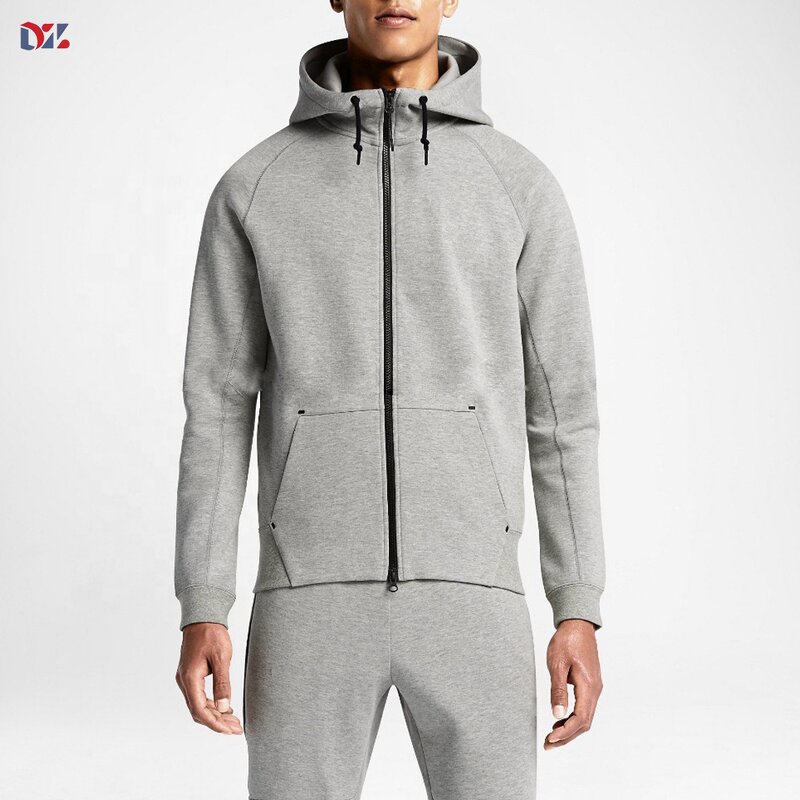 Men's Tech Fleece Hoodie Manufacturer - Plain Zip up Lightweight Sports Knitted Fitness Pullover