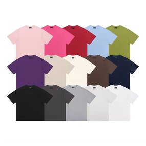 Men's T-Shirt Manufacturer - 320g Heavyweight Basic Blank Oversized Solid Color Cotton Tee