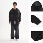 Men's Zip up Hoodie Manufacturer - Custom Acid Wash Vintage Sun Faded Distressed Cropped Jacket