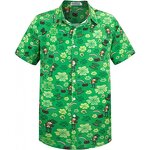 Men's Casual Shirt Manufacturer - Short Sleeve Lapel Digital Printing Natural Leaves Flower Summer T Shirt