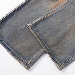 Men's Wide Leg Jeans Manufacturer - New American Retro Style Mid Waist Dark Washed Spring Y2K Pants