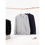 Men's Golf T-Shirt Manufacturer - High Polyester Long Sleeves XL Anti-Wrinkle Printed Button Tee