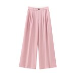 Women's Trousers Manufacturer - PB&ZA 2024 Autumn New Casual Vintage High Waist Zipper Fly Bipleat Pants