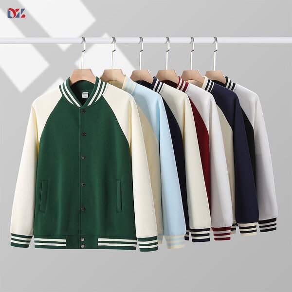 Men's Baseball Jacket Manufacturer - Autumn Winter American Style Casual Trendy Loose Color Block Jacket