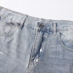 Men's Casual Jeans Manufacturer - Hot-Rolled Diamond Loose Straight Mid Waist Summer Washable Denim Pants