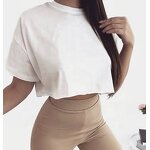 Women's Fitness Tee Manufacturer - Manufacture Custom Cropped Graphic Cotton Printed logo Crop Tops Tshirt
