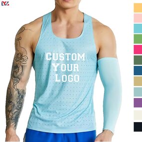 Men's Running Singlet Manufacturer - Quick Dry Seamless Gym Vest for Marathon Knitted Tank Top