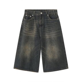 Men's Baggy Jeans Shorts Manufacturer - Hot Summer High Quality Custom Design Dark Denim Shorts