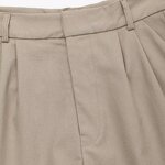 Women's Linen Shorts Manufacturer - Spring New Fashion Blend Fabric Woven Bermuda Vintage High Waist Shorts