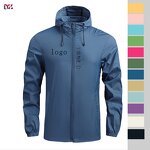 Men's Windbreaker Jacket Manufacturer - Custom Logo Casual Lightweight Sun Protection Ice Silk Hooded Outwear