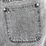 Men's Cargo Shorts Manufacturer - Custom Vintage Solid Style Denim Acid Wash Embroidered Rhinestone Shorts