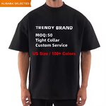 Men's T-Shirt Manufacturer - 250gsm Drop Shoulder Heavyweight Blank Streetwear Boxy Oversized Tee