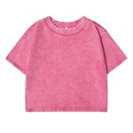 Women's Cotton T-Shirt Manufacturer - Plain Solid Color Slim Washed Oversized Crop Top