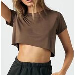 Women's Fitness Tee Manufacturer - Manufacture Custom Cropped Graphic Cotton Printed logo Crop Tops Tshirt